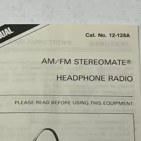 12-128A RADIOSHACK Realistic Am Fm Stereomate Headphone Radio #2