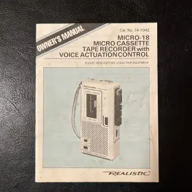 14-1042 RADIOSHACK Radio Manual Cassette Tape Recorder