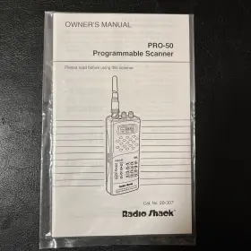 20-307 RADIOSHACK Radio Programmable Scanner