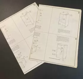 42-3023 RADIOSHACK Furniture Instruction Poster Art Ephemera