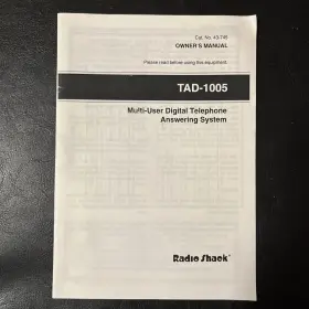 43-745 RADIOSHACK Radio User Telephone Answering