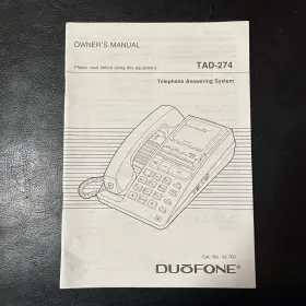 43-760 RADIOSHACK Duofone Manual Telephone Answering