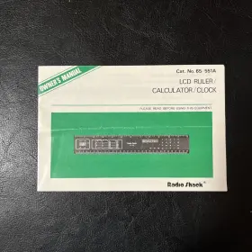 65-551A RADIOSHACK Radio Manual Lcd Ruler Calculator Clock