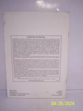 MD1210E-1 RADIOSHACK Radio Midi Keyboard Operating Manual #2