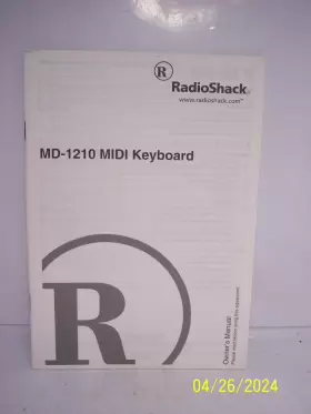 MD1210E-1 RADIOSHACK Radio Midi Keyboard Operating Manual