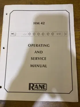 HM-42 RANE Operating Service Manual