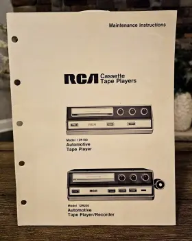 12R100 RCA Cassette Tape Players Service Data