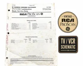 13TVR60 RCA Proscan Tv Vcr Service Manual Schematic Repair