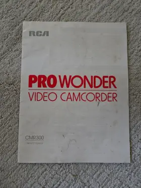 4651341 RCA Pro Wonder Video Camcorder Cmr Owners Operation
