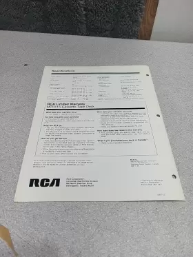 4947173 RCA Cassette Tape Deck Mtr Digital Command Owners #2
