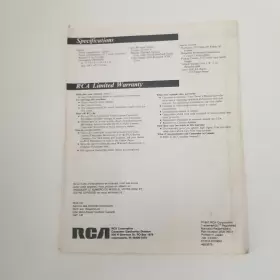 CC175 RCA Wonder Camcorder Owners Manual #2