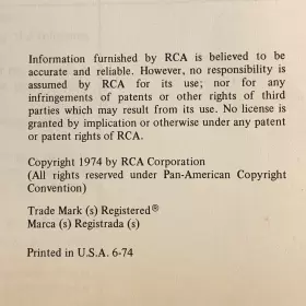 CPI-279 RCA Book Understanding Cmos Cos Mos Integrated Solid #3