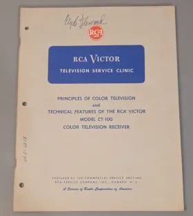 CT-100 RCA Victor Television Service Clinic Manual Receiver