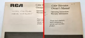 F20550AK RCA Television Owners Manual #3