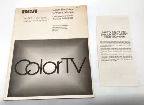 F20550AK RCA Television Owners Manual