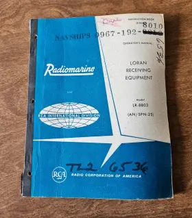 LR-8803 RCA Radiomarine Instruction Book Loran Receiving