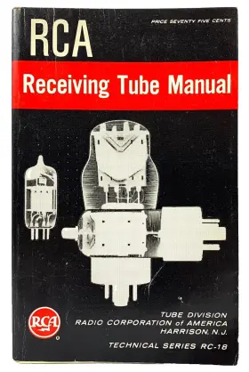 RC-18 RCA Receiving Tube Manual Vacuum