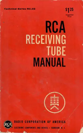 RC-22 RCA Receiving Tube Manual Vacuum Technical Book