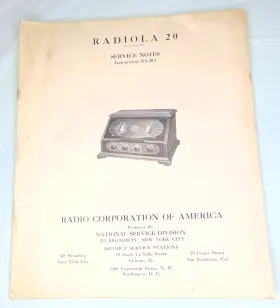 RE-20 RCA Victor Radiola Service Antique Collectable Nearly