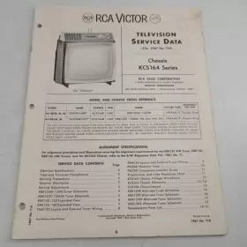 KCS164 RCA Victor Television Service Data Chassis File #2