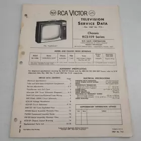 KCS159 RCA Victor Television Service Data Chassis File #2