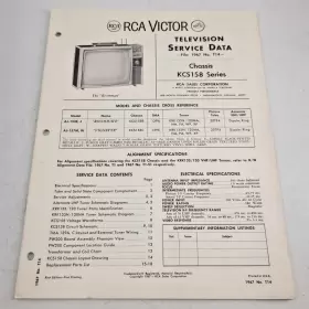 KCS158 RCA Victor Television Service Data Chassis File