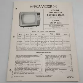CTC27 RCA Victor Television Service Data Chassis File #2