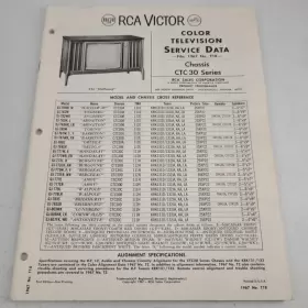 CTC30 RCA Victor Television Service Data Chassis File #2