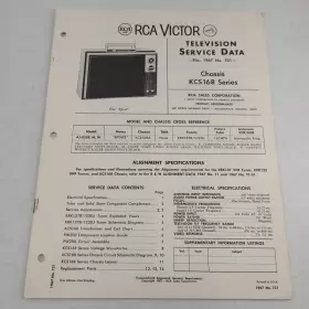 KCS168 RCA Victor Television Service Data Chassis File #2