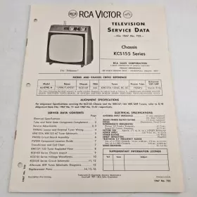KCS155 RCA Victor Television Service Data Chassis File