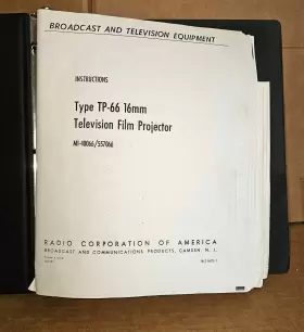 TP-66 RCA Telecine Film Projector Instruction Manual #2