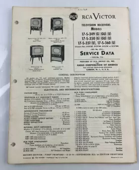 17-S-349 RCA VICTOR Television Receivers Service Data