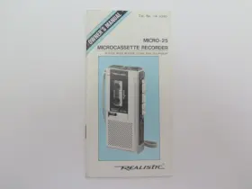 14-1040 REALISTIC Owners Manual Microcassette Recorder Ex