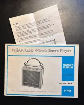 14-908 REALISTIC Owners Manual Fm Am Radio Stereo Player