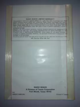 20-139 REALISTIC Channel Scanner Owners Manual #2