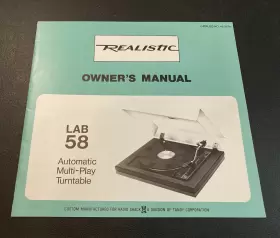 30-865-2471R REALISTIC Owners Manual Lab Automatic Play