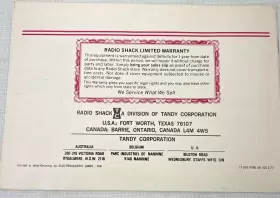 LAB-60 REALISTIC Precision Changer Turntable Instruction #2
