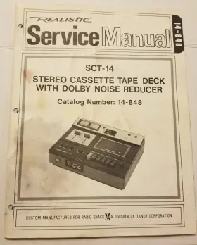 SCT-14 REALISTIC Stereo Cassette Tape Deck Dolby Noise Manual