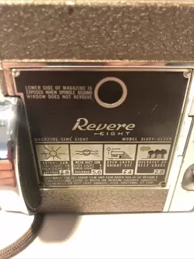 MODEL-67 REVERE Movie Camera Manual Lens Papers #3