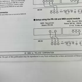 MK-60 RHODES Midi Pamphlet Keyboard Piano Roland #2