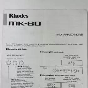 MK-60 RHODES Midi Pamphlet Keyboard Piano Roland