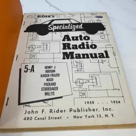 5005-A RIDER Auto Radio Manual Hudson Nash Willys Kaiser #3