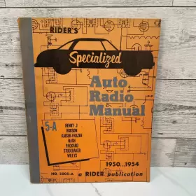 5005-A RIDER Auto Radio Manual Hudson Nash Willys Kaiser