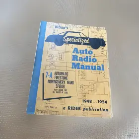 5007-A RIDER Auto Radio Manual Automatic Firestone Spiegel