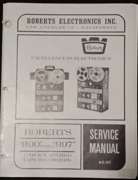 990-997 ROBERTS Reel Service Manual