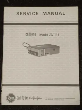AV-111 ROBERTS Caifone Service Manual
