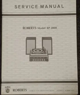 RP-2000 ROBERTS Stereo Service Manual