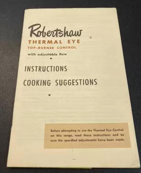 RT-829 ROBERTSHAW Thermal Thermostat Instruction Cooking