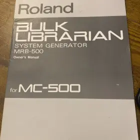 MRB-500 ROLAND Owners Manual Generator