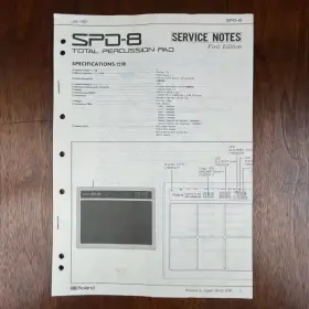 SPD-8 ROLAND First Service Manual